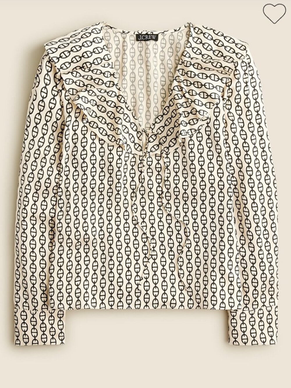 J. Crew Goldie Goldie top in chain-print satin NWOT